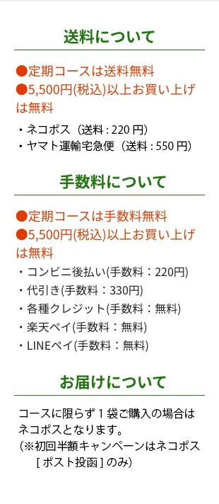 送料・手数料について